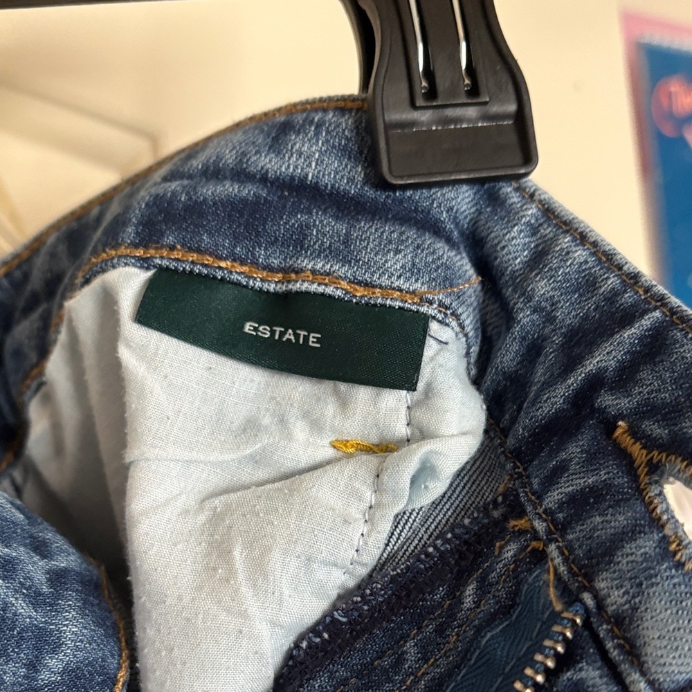 Lauren Ralph Lauren Blue Jeans with Gold Embroidery - Picture 4 of 6